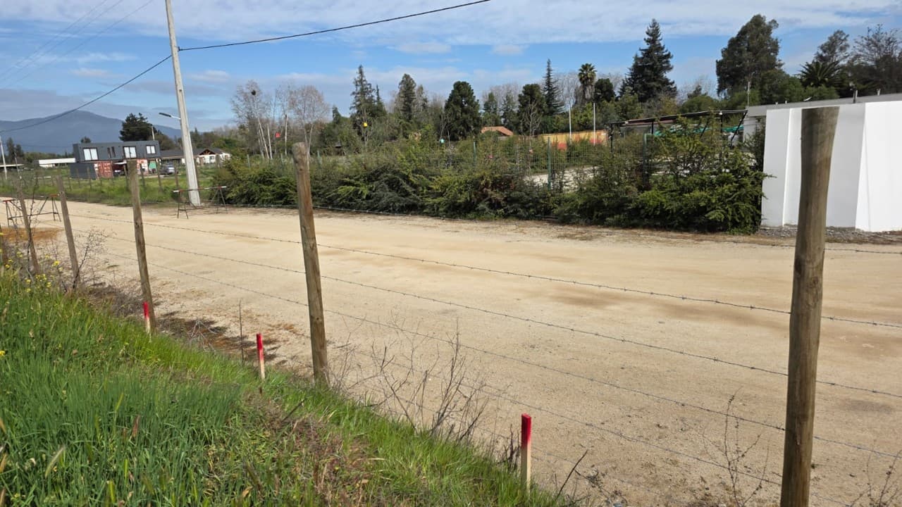 Camino de acceso y deslinde de las parcelas del condominio